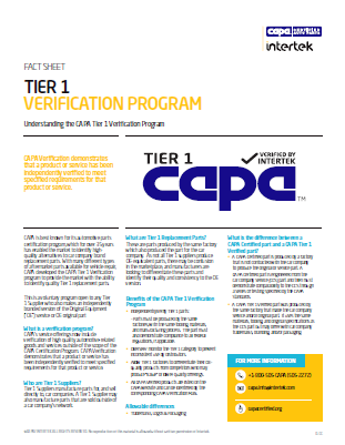 Understanding the CAPA Tier 1 Verification Program